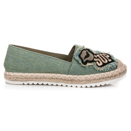Espadrile Cu Petice verde