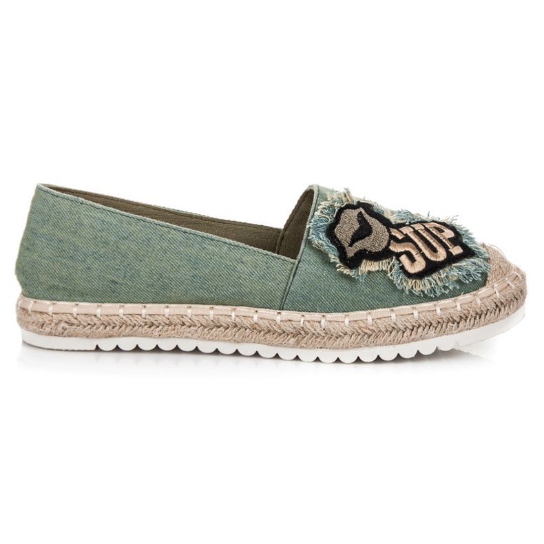 Espadrile Cu Petice verde
