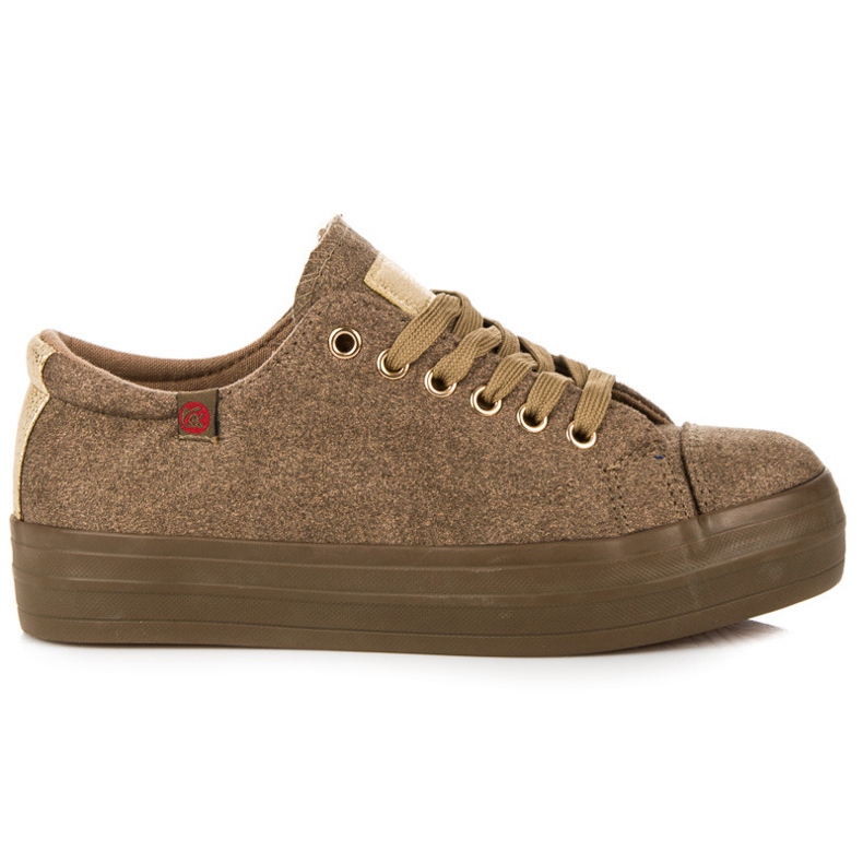 Tony Adidași din Velour Pe Platformă verde