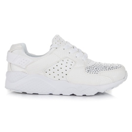 Kylie Pantofi sport cu cristale alb