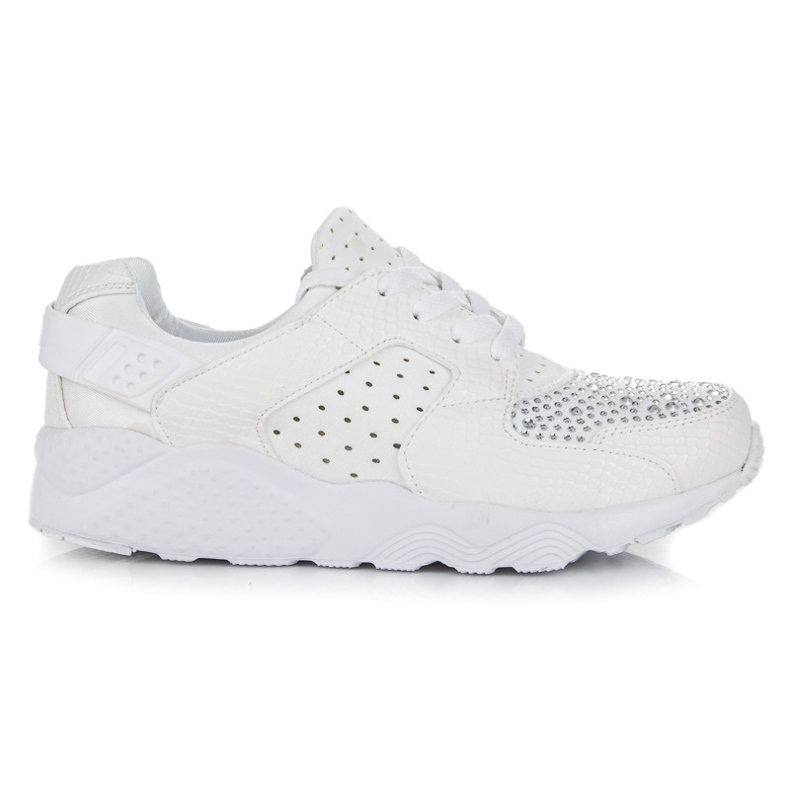 Kylie Pantofi sport cu cristale alb