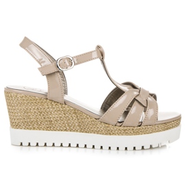 Kylie Sandale cu pană lacuite maro