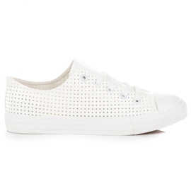 Kylie Pantofi Ajurat Pe Legătură alb