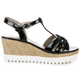 Kylie Sandale cu pană lacuite negru Kylie Sandale cu pană lacuite negru