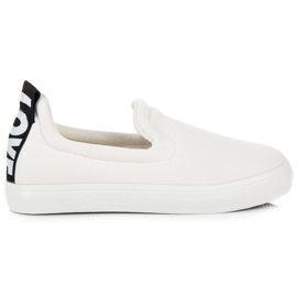 Camo Love pantofii slip-on alb
