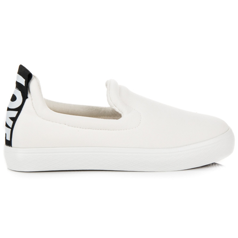 Camo Love pantofii slip-on alb