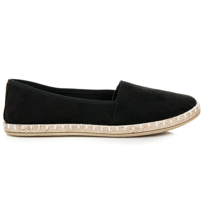 Espadrile din piele intoarsa negru Espadrile din piele intoarsa negru