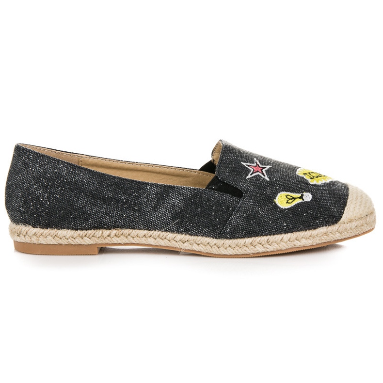 Seastar Espadrile cu petice negru Seastar Espadrile cu petice negru