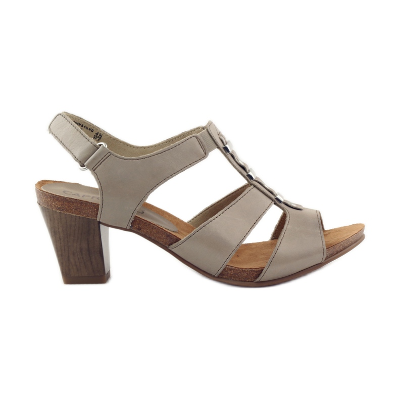 Sandale Caprice pantofi dama cu Velcro 28309 maro multicolor