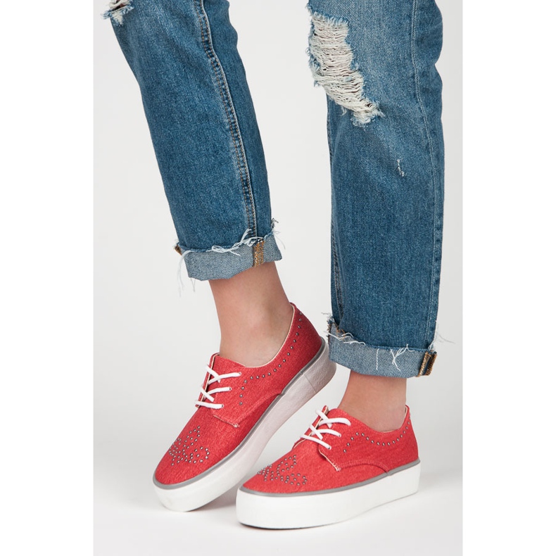 Kylie Adidași cu cristale roșu