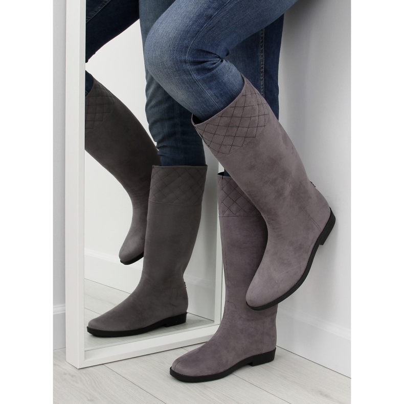 Gri galoșe pentru femei gri D62P Gri