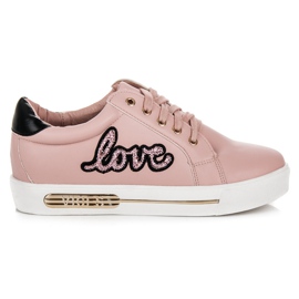 Vices Love pantofii cu șireturi roz Vices Love pantofii cu șireturi roz
