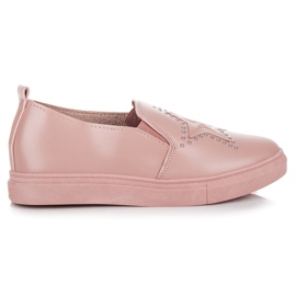 Slipons roz cu o stea Slipons roz cu o stea