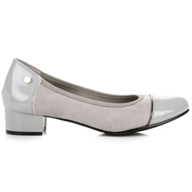 Vices Pantofi casual cu toc jos gri