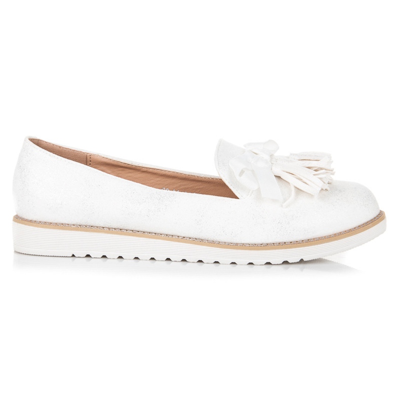 Vices Lordi din piele intoarsa cu franjuri alb