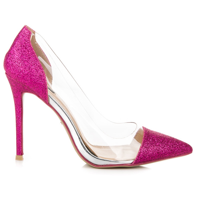 Vices Tocuri transparente cu sclipici roz Vices Tocuri transparente cu sclipici roz
