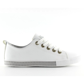 Pantofi de damă albi A88-07 argintiu
