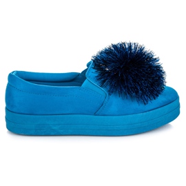 Vices Pantofi din piele intoarsa cu ciucuri albastru Vices Pantofi din piele intoarsa cu ciucuri albastru