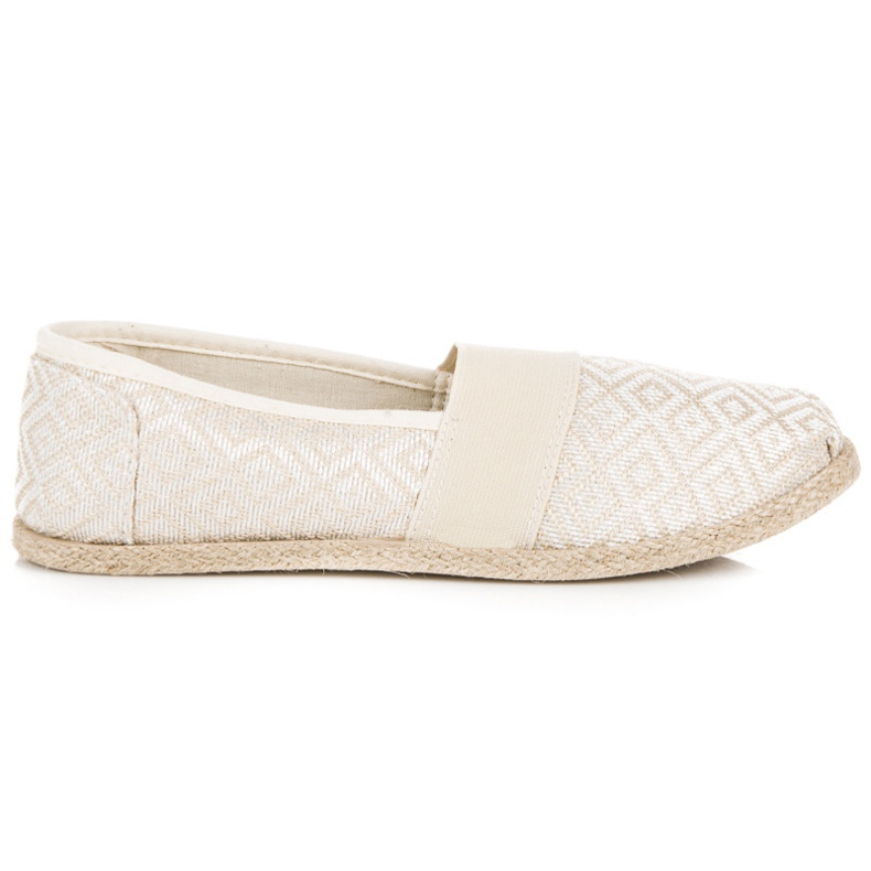 Espadrile bej cu model
