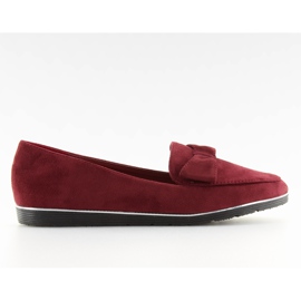 Mocasini de dama bordeaux 127-2 rosu roșu