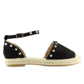 Espadrile negre 99-26 negre cu crampoane negru