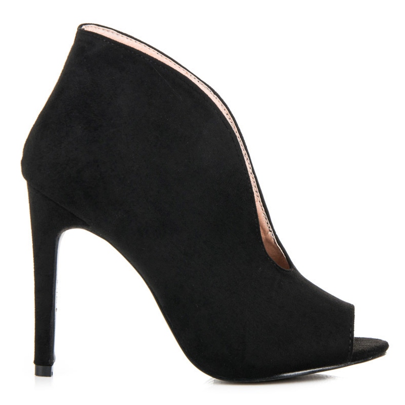 Cizme de primavara din piele intoarsa negru Cizme de primavara din piele intoarsa negru