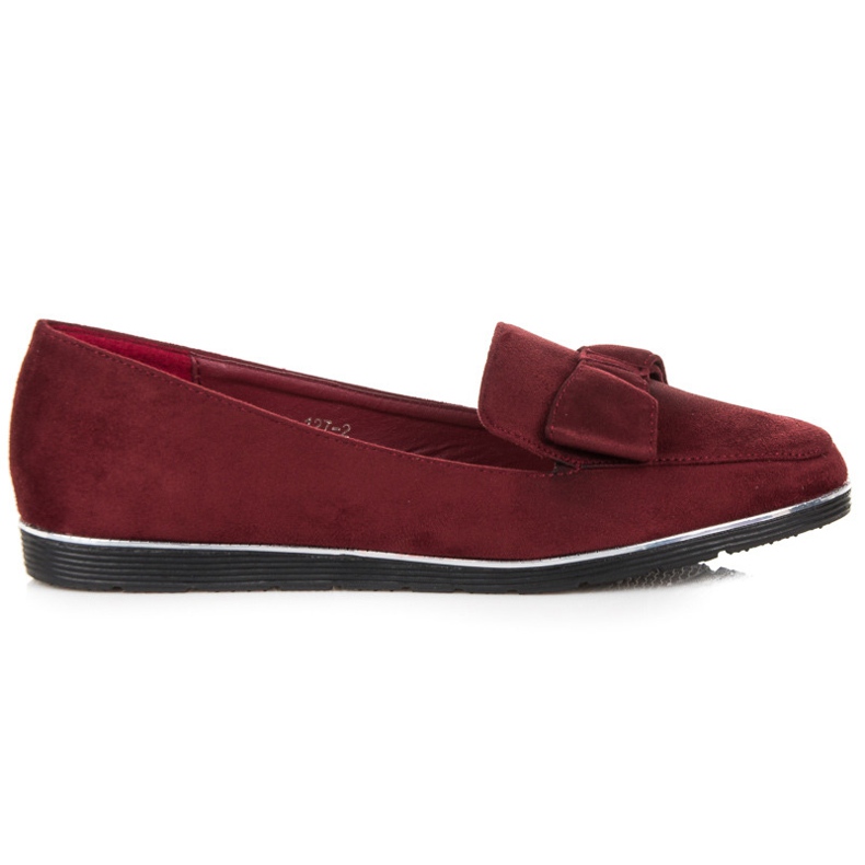 Mocasini Burgundy Cu Fundita roșu Mocasini Burgundy Cu Fundita roșu