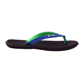 Șlapi Rider 10594 pentru bărbați negru albastru verde
