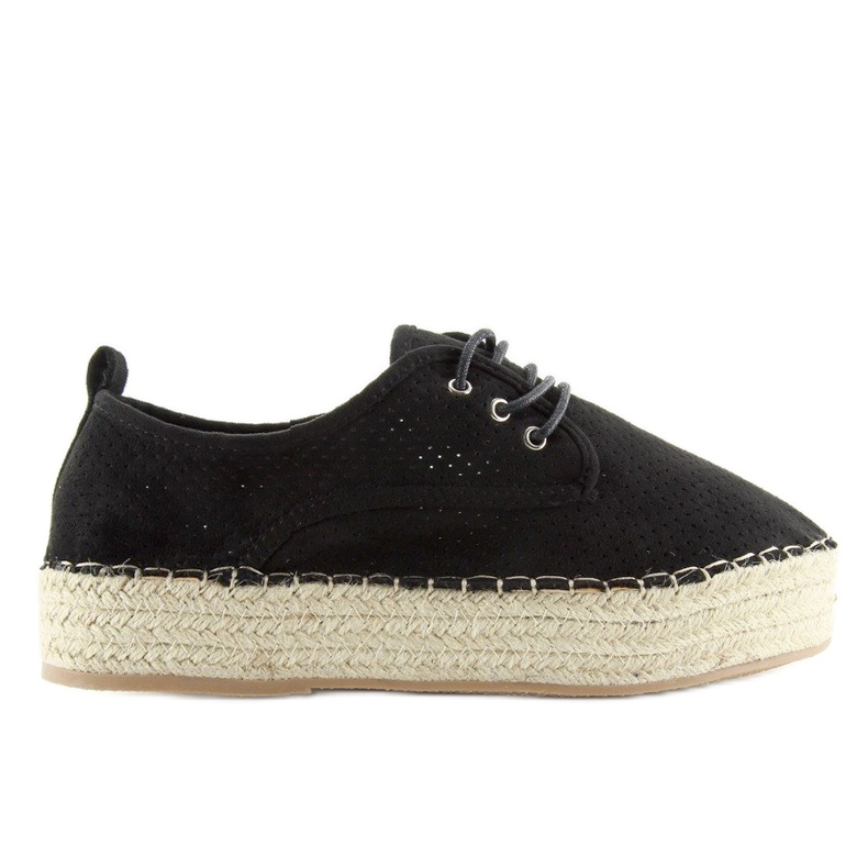 Espadrile negre dama LL-118 Black negru