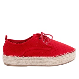 Espadrile pentru femei roșii LL-118 Roșu roşu