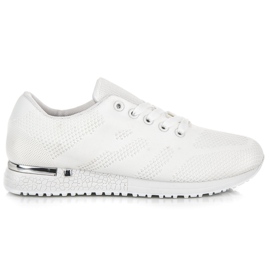 Pantofi cu noduri textile alb