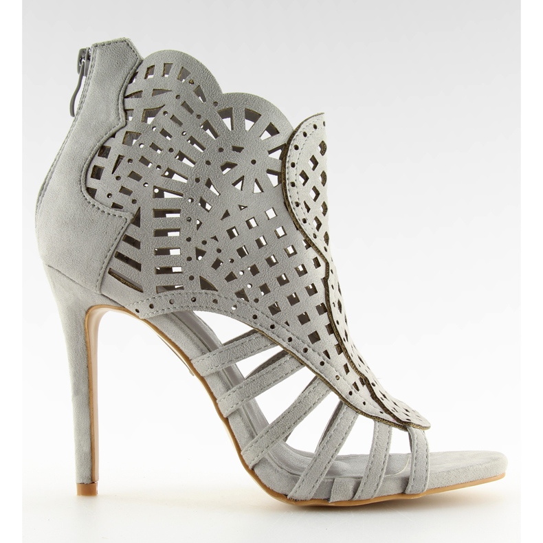 Cizme gri cu vârf deschis M286 gri