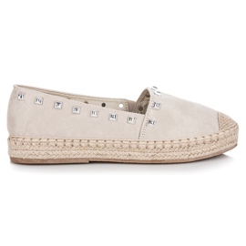 Nio Nio Espadrile bej cu crampoane Nio Nio Espadrile bej cu crampoane