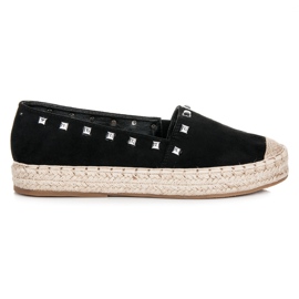 Nio Nio Espadrile negre cu crampoane negru Nio Nio Espadrile negre cu crampoane negru