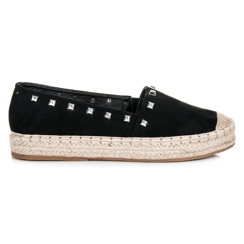 Nio Nio Espadrile negre cu crampoane negru