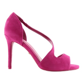 Pompe expuse fucsia asimetrice roz