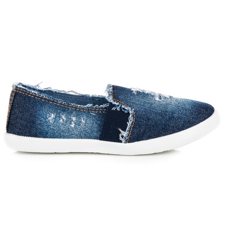 Bella Paris Jeans Slip On Sneakers albastru