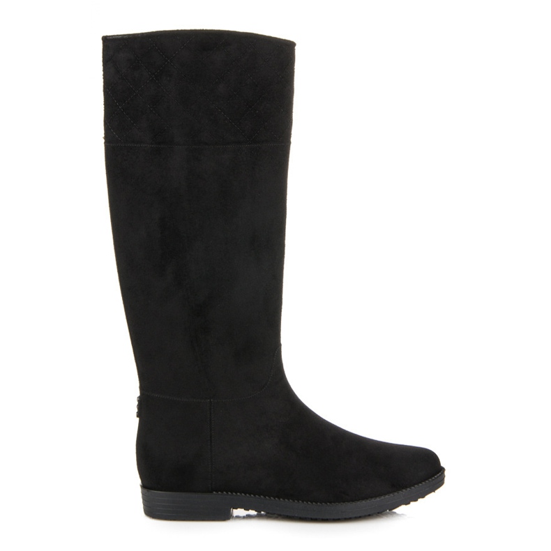 Galoșuri înalte de piele intoarsa negru Galoșuri înalte de piele intoarsa negru