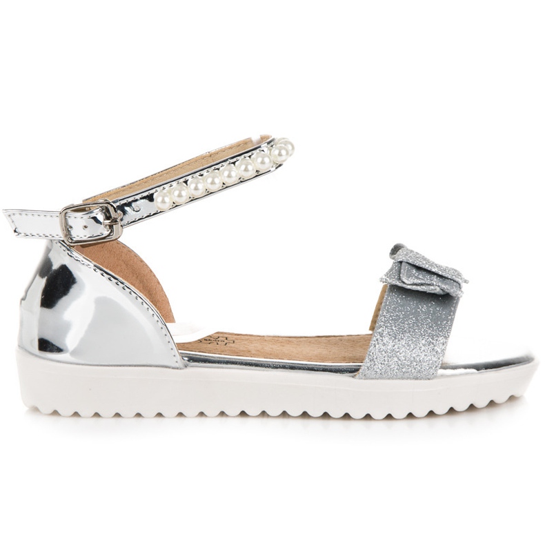 Vinceza Sandale argintii pentru catarama gri