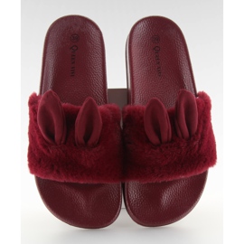 Papuci Cu Blana Si Daune 58-2 Ii-Gat roșu