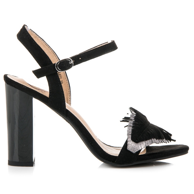 Kylie Sandale Boho pe un bar negru