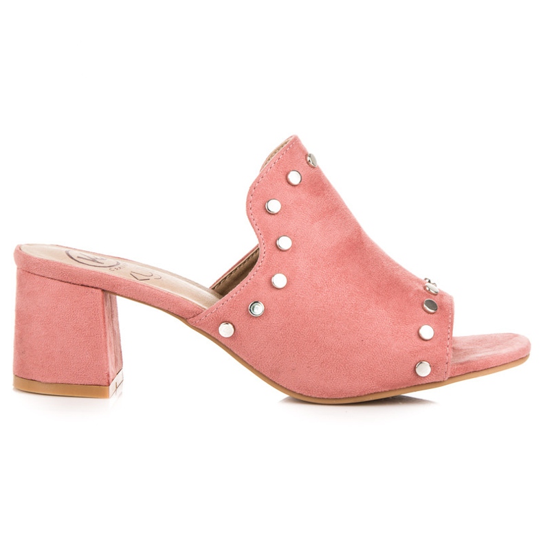 Kylie Papuci de piele intoarsa pe post roz