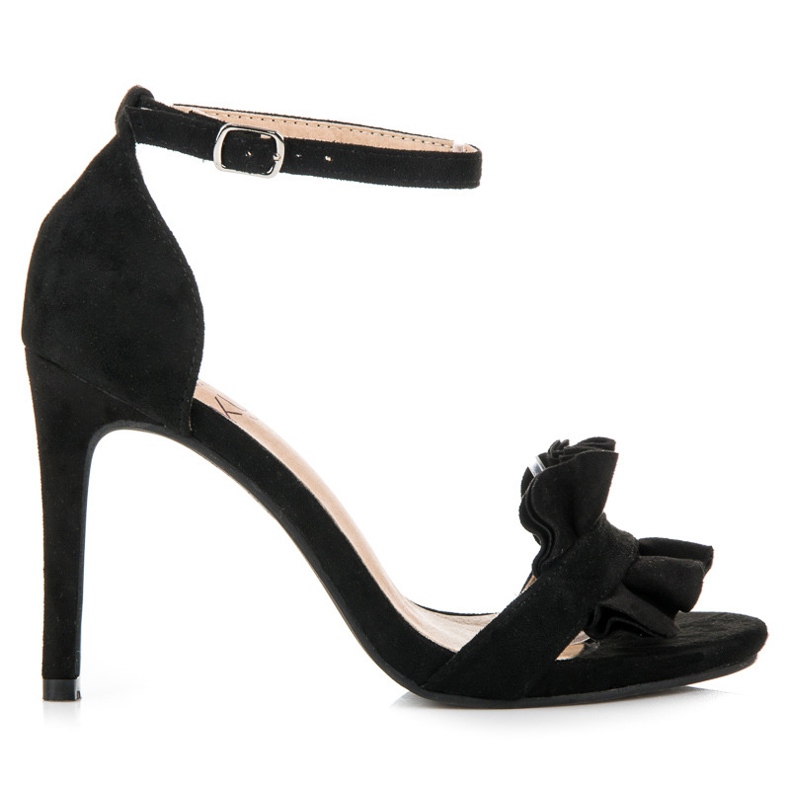 Kylie Sandale pe toc înalt, cu volan negru