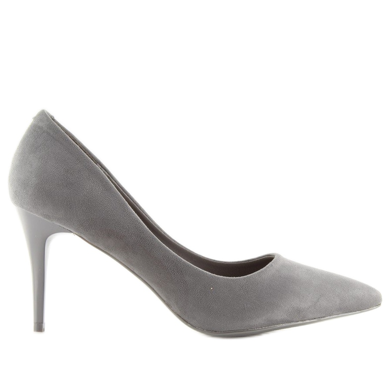 Tocuri din piele intoarsa Candy Shop gri LEI-90 D.GRAY