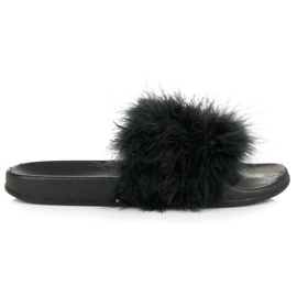 Papuci Cu Blana negru