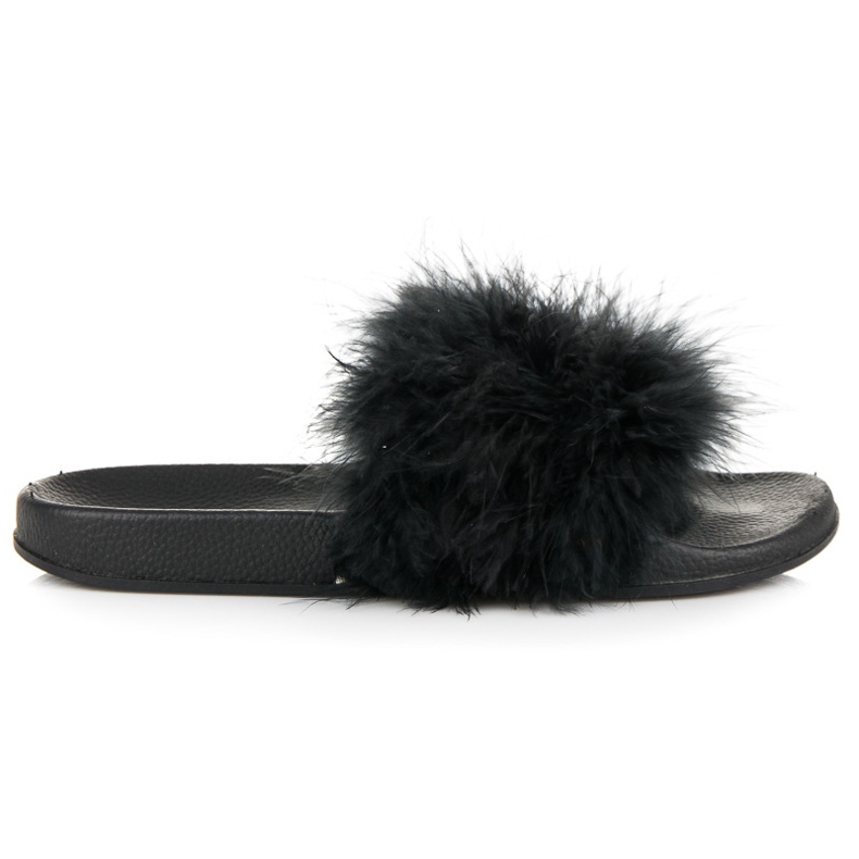 Papuci Cu Blana negru