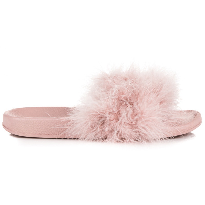 Papuci cu blană maro