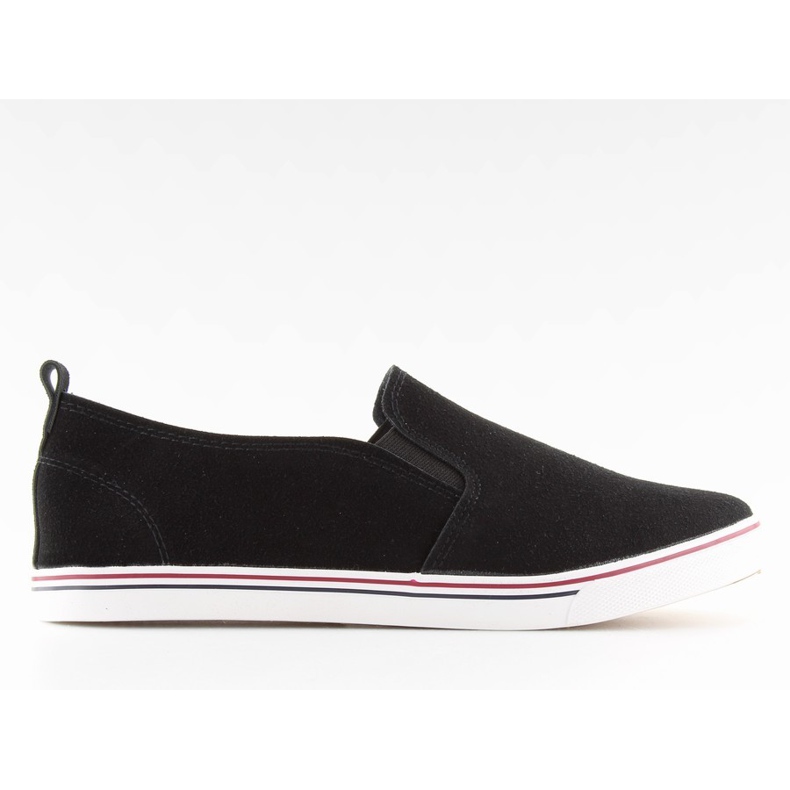 Negri XL07P Tenisi negri alunecoși negru Negri XL07P Tenisi negri alunecoși negru