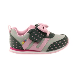American Club Pantofi sport americani cu branț din piele roz gri American Club Pantofi sport americani cu branț din piele roz gri