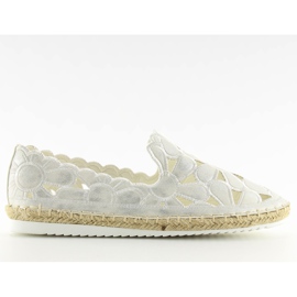 Espadrile albe ajurate de damă LT86 White Espadrile albe ajurate de damă LT86 White